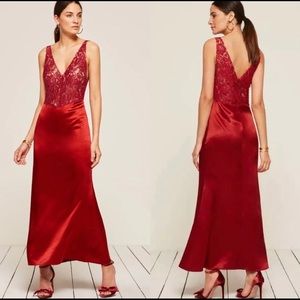 Reformation red lace aura dress!